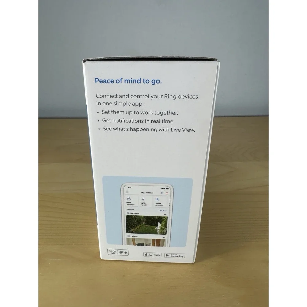 Ring Stick Up Cam Plug-In 1080p Indoor/Outdoor Camera White 8SW1S9-WEN0 NEW